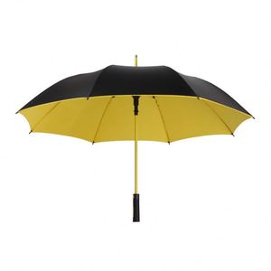 Parapluie de golf automatique en pongé résistant aux UV avec cadre en fibre de verre de couleur assortie et sac à bandoulière - Product Image 3
