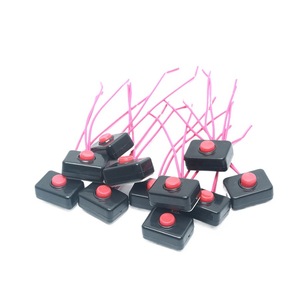 Interruptor de bocina para coche, 4x5x6mm, respaldo adhesivo cuadrado negro, universal para uso en vehículos - Product Image 5