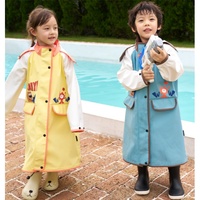 Imperméable pour enfants imperméable avec capuche pliable bleu marine, imperméable pour enfants pour garçons et filles, équipement de pluie léger