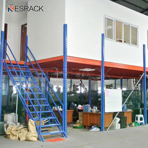 Rak Mezzanine Logam Tahan Lama Anti-Karat, Struktur Baja Lipat, Kapasitas Beban 1000kg/m² untuk Gudang - Product Image 6