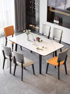 <span class=keywords><strong>Table</strong></span> de salle à manger extensible en pierre frittée de marbre de luxe nordique moderne <span class=keywords><strong>escamotable</strong></span> extensible meubles de maison en métal - Product Image 2