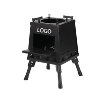 Poêle à bois en titane portable de grande taille rechargeable pour le camping, la randonnée et la pêche, multi-cuiseur, barbecue d'extérieur avec sacs à dos