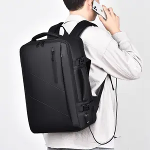 حقيبة ظهر Mherder مخصصة مضادة للسرقة بمنفذ Usb قابلة للشحن للكمبيوتر المحمول حقيبة مدرسية للسفر والتنزه في الهواء الطلق مع حقيبة ظهر للكمبيوتر المحمول بين الطبقات