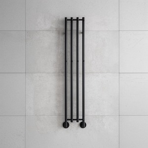 Scaldasalviette Doppio da Parete Verticale Elettrico in Acciaio Inox Dorato per Bagno - Product Image 3