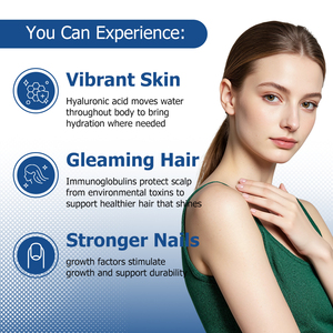 OEM ODM Vitamins Capsules with Collagen Lactoferrin Biotin Hyaluronic Acid Colostrum Supports Glowing Hair Skin Nails - Product Image 4