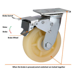 250 kg Mischbehälter-Stoßdämpfungs-Kunststoff-Lenkrolle, Mehlmühlen-Kugellager, hohe Tragfähigkeit, Schwerlast-Lenkrolle - Product Image 3