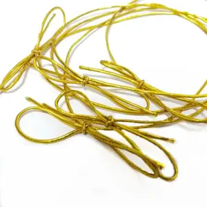 Hot Sale Gold Silvery Shiny Cord 1mm Decoration Braid Elastic String