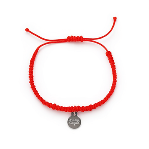 Bracciale Intrecciato con Filo di Seta e Ciondolo in Acciaio Inossidabile PULSERA-TUBO - Product Image 1