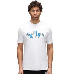 Camiseta de manga corta con cuello redondo para hombre, unisex, de marca de moda, exclusiva transfronteriza, estilo vintage, ajustada, transpirable, mezcla de algodón, con letras - Product Image 1