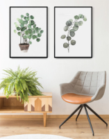 Peinture murale, feuille de plante, peinture à l'huile, art sur toile encadrée, impression numérique verte, CMYK, décoration murale, paysage, encre 4 couleurs