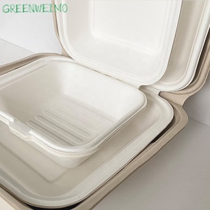 Food Container Food Sustainability Fast Food Disposable Lunch Box Takeaway Bagasse Food Container Biodegradable With Lid