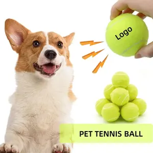 Bola tenis anjing 2.48 inci, bola tenis besar 3.94 inci untuk anjing karet lembut bola tenis hewan peliharaan