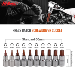 8PC 1/2 Inch Drive 55mm S2 Acero Hex Bit <span class=keywords><strong>Socket</strong></span> Set Cr-V Body con <span class=keywords><strong>H4</strong></span> a H14 Tamaños DIY Grado OEM ODM Ready - Product Image 3