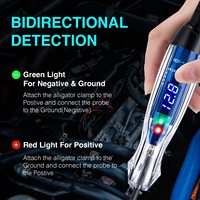 Automotive Test Light Pen 3-60V DC Battery Tester with LED Digital Voltmeter Marine Car Electrical Bidirectional Voltage Tester
