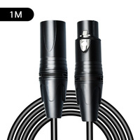 Câble XLR mâle vers XLR femelle - pour microphone plaqué or 16AWG
