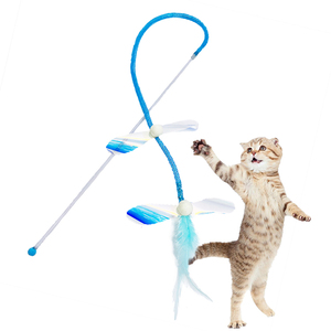 Factory Direct Funny <strong>Cat</strong> Stick Toys with Feather Rattle Finger Teaser Interactive Pet &amp; Movement <strong>Cat</strong> <strong>Wand</strong> Supplies - Product Image 3