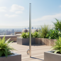 Poteau de balustrade rond en acier inoxydable 304 316 316L pour montage latéral sur verre, vierge