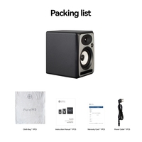 Système de haut-parleurs de monitoring professionnel Pure M5 avec boîtier métallique 50-100W pour studio, home cinéma, ordinateur et production musicale