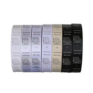 Factory Custom ized Heim textilien Kleidung Flexodruck Siebdruck eingenähtes Etikett Color fast Band Wasch etikett Siegel gewaschene Markierung