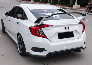 ABS voiture extérieur aileron arrière Rail aile <span class=keywords><strong>toit</strong></span> aileron pour <span class=keywords><strong>Honda</strong></span> <span class=keywords><strong>Civic</strong></span> berline 2016-2020 - Product Image 4