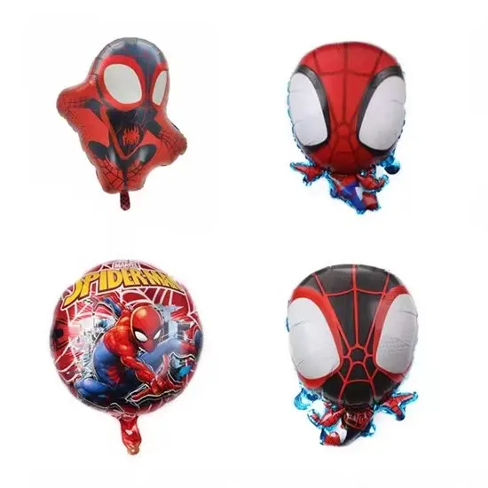Wonderen Spiderman Aluminium Film Ballon Cartoon 18 "Spider-Man Patroon Rond Aluminiumfolie Ballon Kinderfeest Decoratie