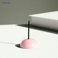 Encensoir décoratif en verre borosilicate soufflé à la main, écologique et unique, pour la maison, petit porte-cones et bâtonnets d'encens