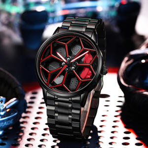 Montres pour homme SVJ originales 3D, montres étanches avec cadran rotatif, montre à quartz pour homme, sport 360 °   Montre Rotative pour Hommes Lambo - Product Image 3