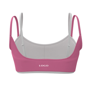 Reggiseno Sportivo da Donna Personalizzato, Leggero, Traspirante, Elasticizzato in Quattro Direzioni, Ecologico, a Doppio Strato, per Yoga e Barre, con Colori a Contrasto - Product Image 4