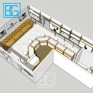 工厂独特的展示柜木质珠宝陈列柜珠宝店设计珠宝店珠宝柜台设计