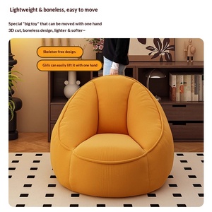 Fauteuil paresseux individuel en forme de nacelle, convertible pour s'asseoir et dormir, pour chambre, tatami, balcon - Product Image 3