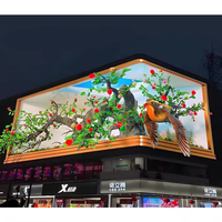Écran LED géant 3D personnalisable P3 P4 P5 à angle droit pour extérieur, panneau d'affichage numérique 3D haute luminosité, écran numérique étanche