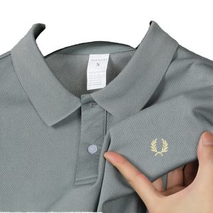 เสื้อยืดแขนสั้นผู้ชาย HX สำหรับฤดูร้อน สไตล์ลำลอง ธุรกิจ ผ้าตาข่าย ปักลาย ฟิตเนส ผ้าถัก พิมพ์ลาย โพลีเอสเตอร์ ขายส่ง - Product Image 1
