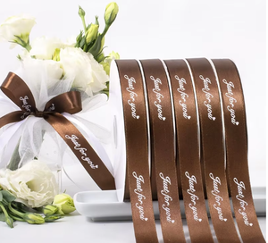 Custom Printed Satin <b>Ribbon</b> Personalized Logo Text Design For Gift Wrapping Wedding Party Decor - Product Image 4