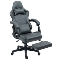 Chaise de bureau élégante avec fonction massage, livraison gratuite en Allemagne, échantillon gratuit, chaise de jeu professionnelle nouvelle génération, best-seller, couleur gris
