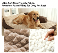 Lit pour chien de luxe rectangulaire universel ZOZOOY, multi-usages, pour grandes races, amovible, lavable, quatre saisons, en coton solide, carton