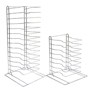 Custom 6/8/10/14 Layers Eco-Friendly Stainless Steel Pizza Stand & Display <b>Rack</b> with Oven Safe Dish Storage - Product Image 1
