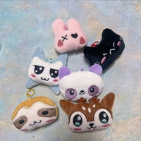Vente en gros de porte-clés en peluche KPOP Idol Cartoon Soft RUKA RAMI CHIQUITA PHARITA ASA RORA AHYEON, porte-clés en peluche adorable