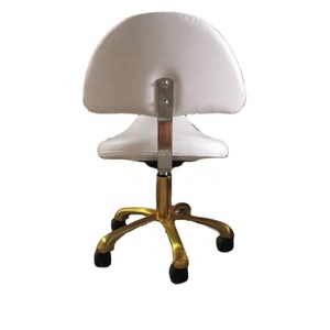 Kisen Foot Spa Beauty Hydraulic pink Brown Black White Pedicure Chair Master <b>Stool</b> with Gold Silver Base and Wheel - Product Image 3