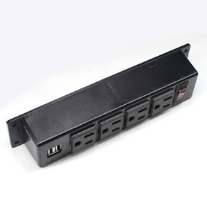 Barrettes d'alimentation standard américaines avec <span class=keywords><strong>4</strong></span> prises double interrupteur de surcharge USB prise d'extension cordon d'alimentation prise murale pour bureau/table/canapé - Product Image 3