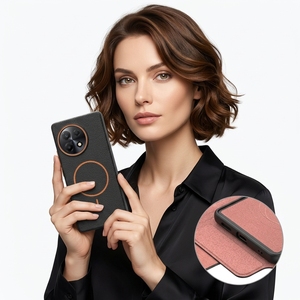 Funda Magnética para Teléfono con Textura de Lichi, TPU, Microfibra, Antigolpes, Antihuellas, Carga Inalámbrica, para Infinix <span class=keywords><strong>Note</strong></span> 50 4G - Product Image 2