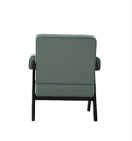 Fauteuil de conversation individuel de luxe pour l'hôtellerie, chaise rembourrée avec base en bois inclinée pour hall d'hôtel et bar