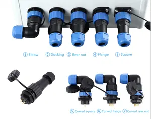 Sd20 Sp20 Sp20 Connector IP68 2 Pin Auto Plug Socket 2 Hole Male Female SD20 Square Connector SP20 Waterproof Connector