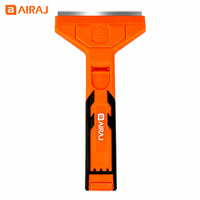 AIRAJ Ensemble de grattoirs de nettoyage multi-usages pour travaux de construction, élimination de colle à carrelage, peinture et autocollants, pelle 3 pièces