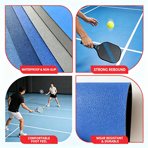 Dalles de sol en caoutchouc de 10 mm d'épaisseur, absorption des chocs, utilisation intérieure/extérieure, couleurs bleu-gris - Product Image 4