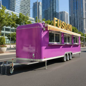 Remorque alimentaire en acier inoxydable entièrement équipée, cuisine de restauration commerciale pour usage extérieur, camion de restauration mobile pour glaces et grillades - Product Image 1