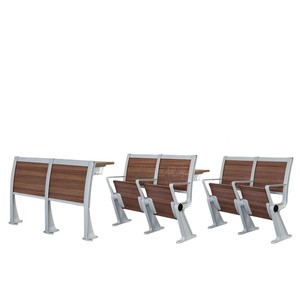 เก้าอี้เรียงแถวโลหะ Juyou Classroom Bench รุ่น JY-210 พร้อมที่วางแขน สำหรับโรงเรียน - Product Image 1