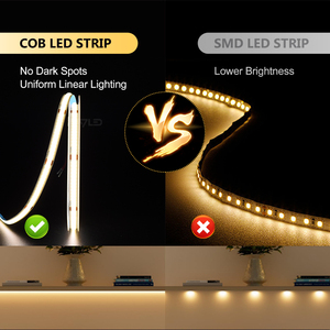 Luces LED COB Flexibles de 320 Leds/m, 24V CE ROHS, 12V FOB, Tiras LED Flexibles para Exteriores, Resistentes al Agua, 12V, 8mm, 8W/M, Tira Lineal - Product Image 5