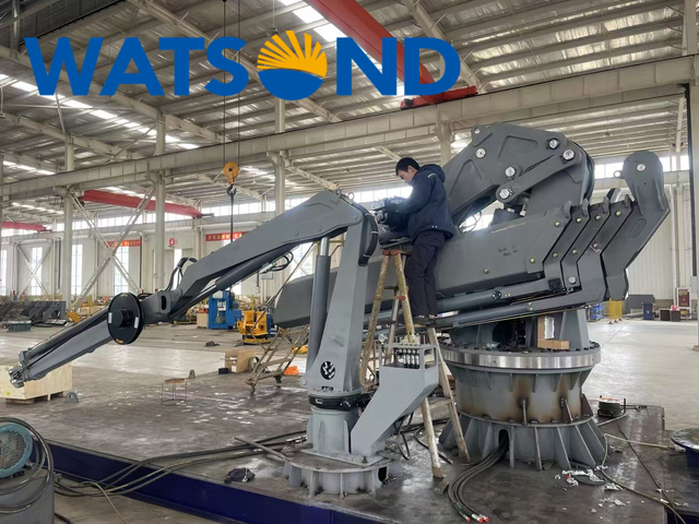 Watsond Hydraulic Knuckle Boom Crane | Custom Designed | Precise Lifting Equipment for Ship & Offshore Projects