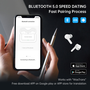 Wooask M6 <span class=keywords><strong>OEM</strong></span> Dịch Earbuds giọng nói ngay lập tức dịch Tai nghe 144 ngôn ngữ dịch thiết bị cho kinh doanh du lịch - Product Image 5