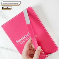 Carnet A5 en cuir PU rigide avec sangle, 176 pages, pour affaires et bureau, journal/agenda